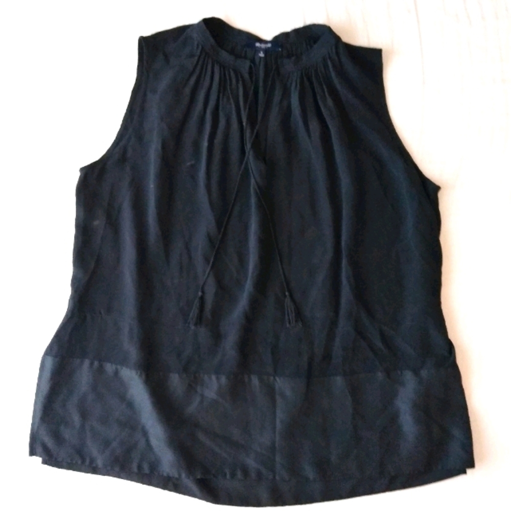 Madewell Black Sleeveless Blouse Top